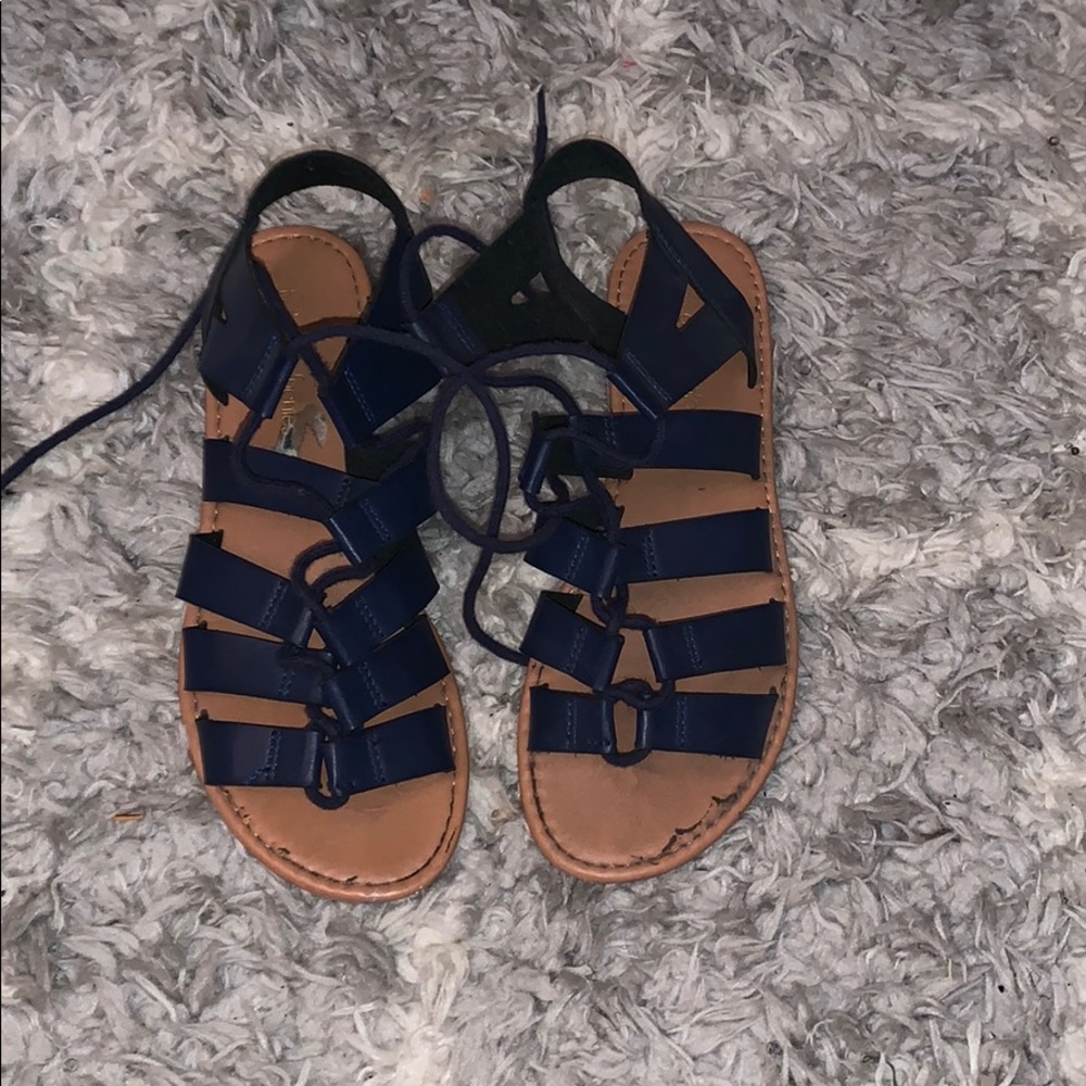 Blue and brown Sandals from Ross.